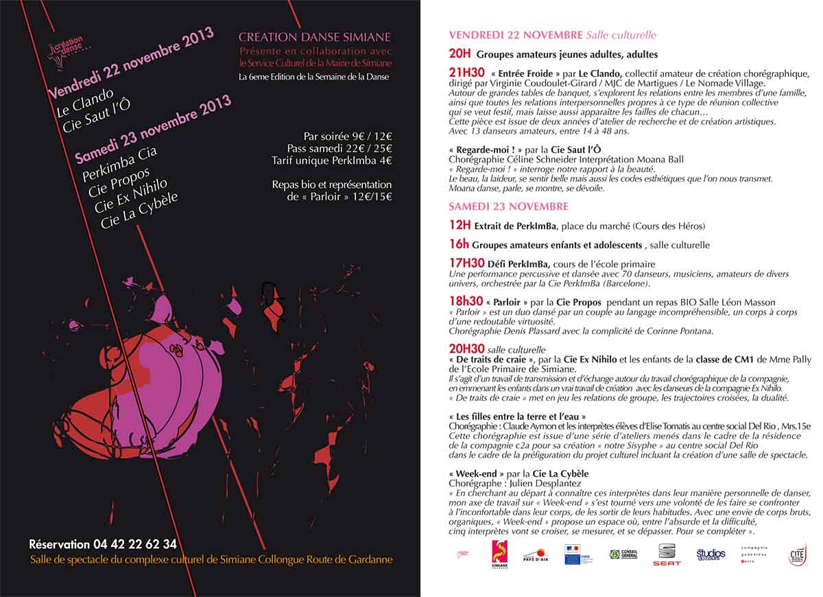 Flyer pour spectacle de danse