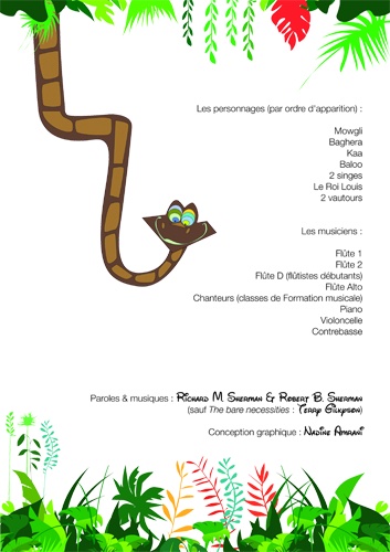 Page exraite de la partition Livre de la Jungle