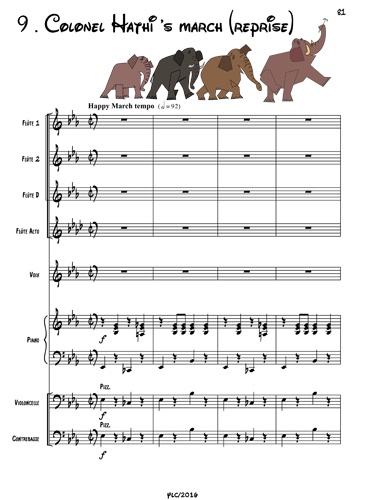 Page exraite de la partition Livre de la Jungle