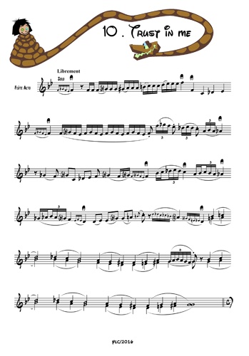 Page exraite de la partition Livre de la Jungle