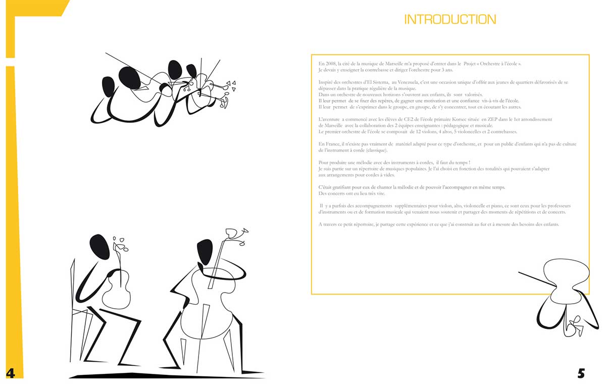 Page exraite de la partition Orchestre à l'école