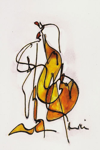 Encre de chine de couleur sur papier