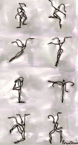 Encre de chine de couleur sur papier