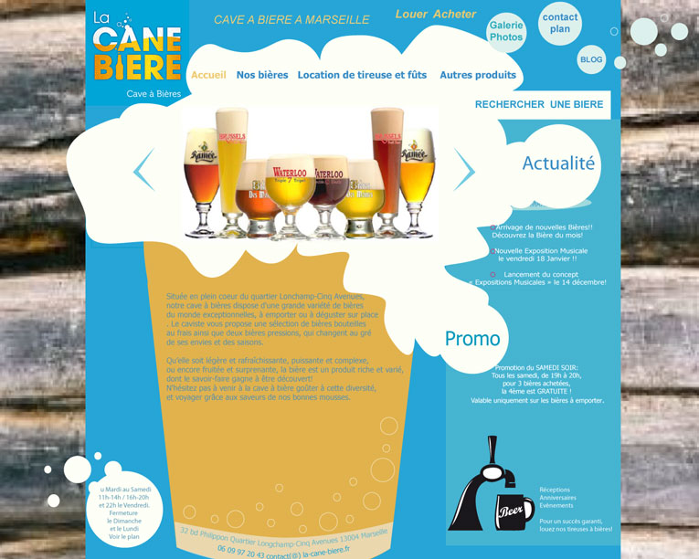 Site web Cane Biere