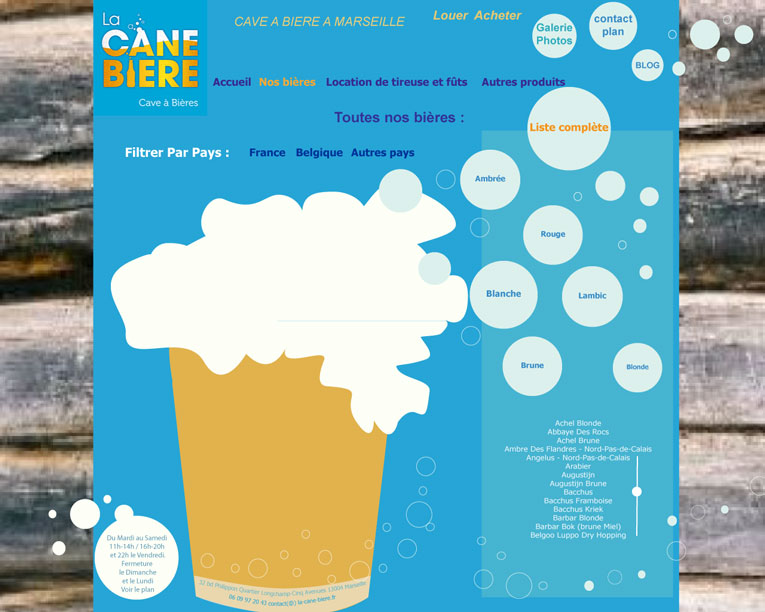 Site web Cane Biere