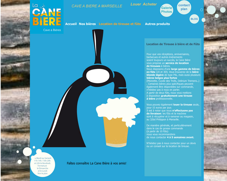 Site web Cane Biere