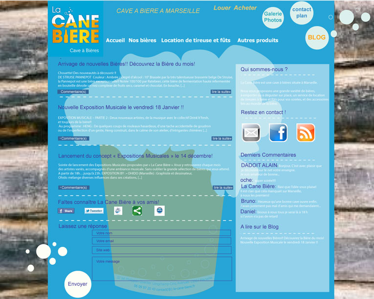 Site web Cane Biere